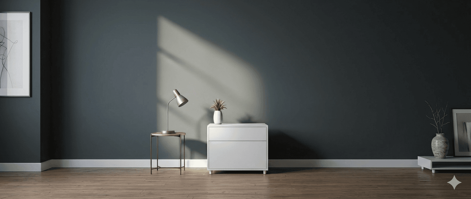 Lifestyle interior with minimalist furniture